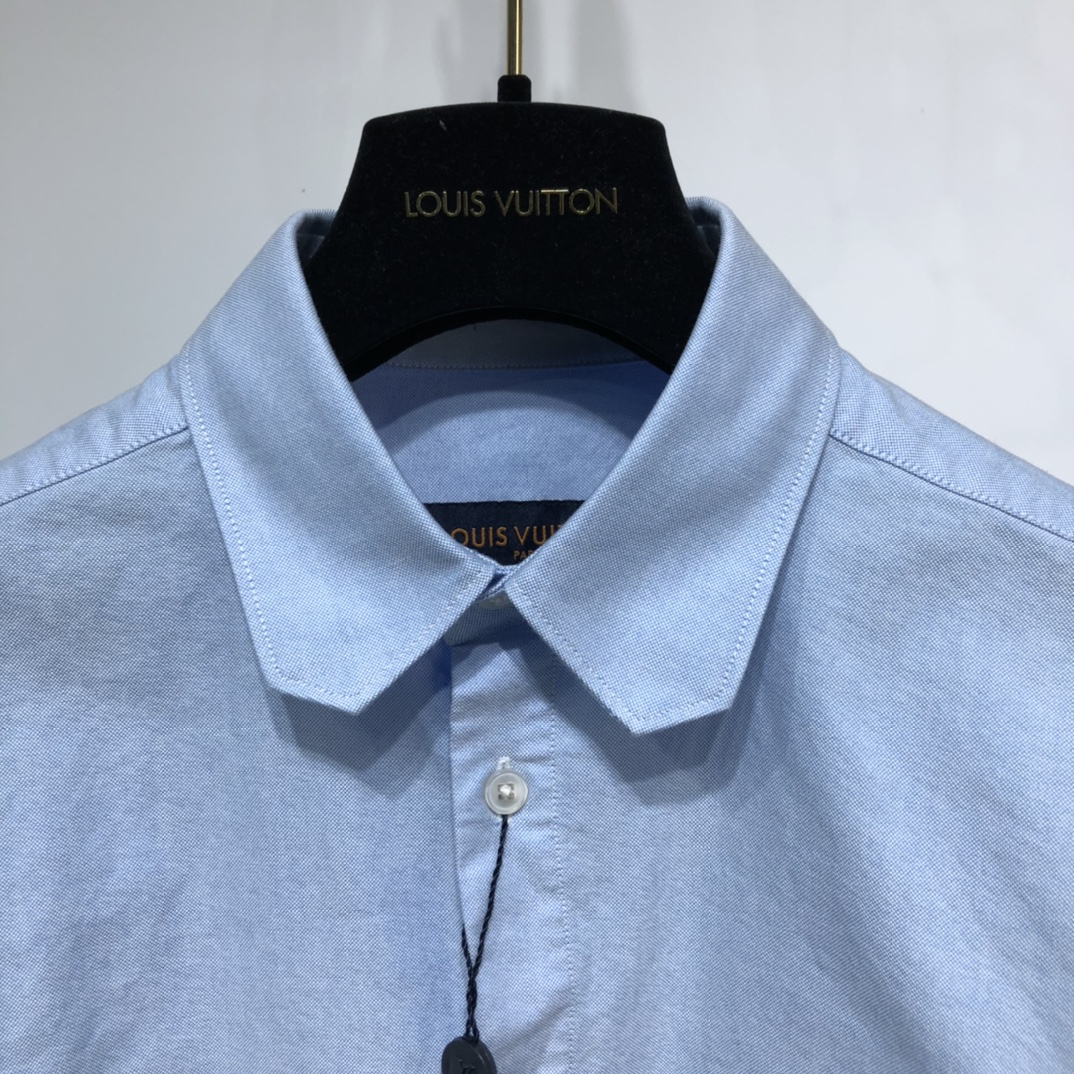 Louis Vuitton Shirt Monogram Buttoned in Blue