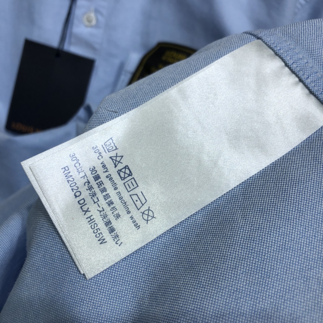 Louis Vuitton Shirt Monogram Buttoned in Blue