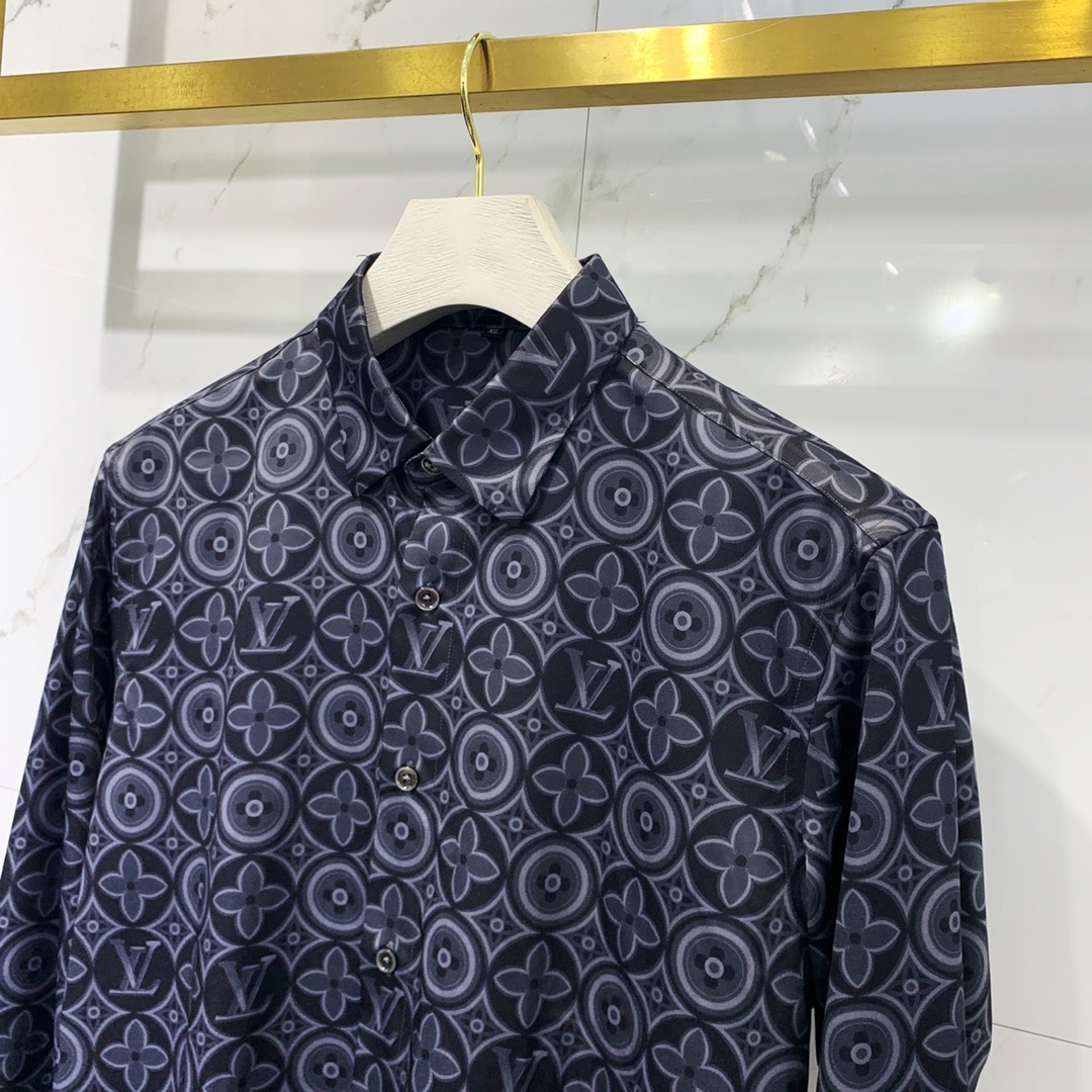 Louis Vuitton Shirt Monogram Buttoned in Black