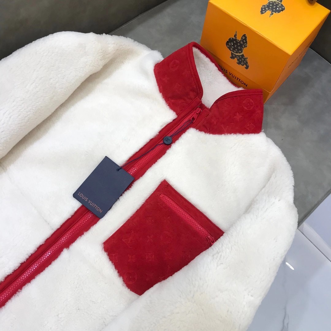 Louis Vuitton Jacket Wool Zip in White