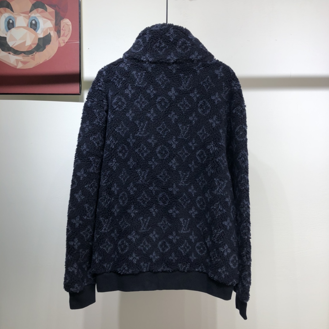 Louis Vuitton Jacket Wool Zip in Black