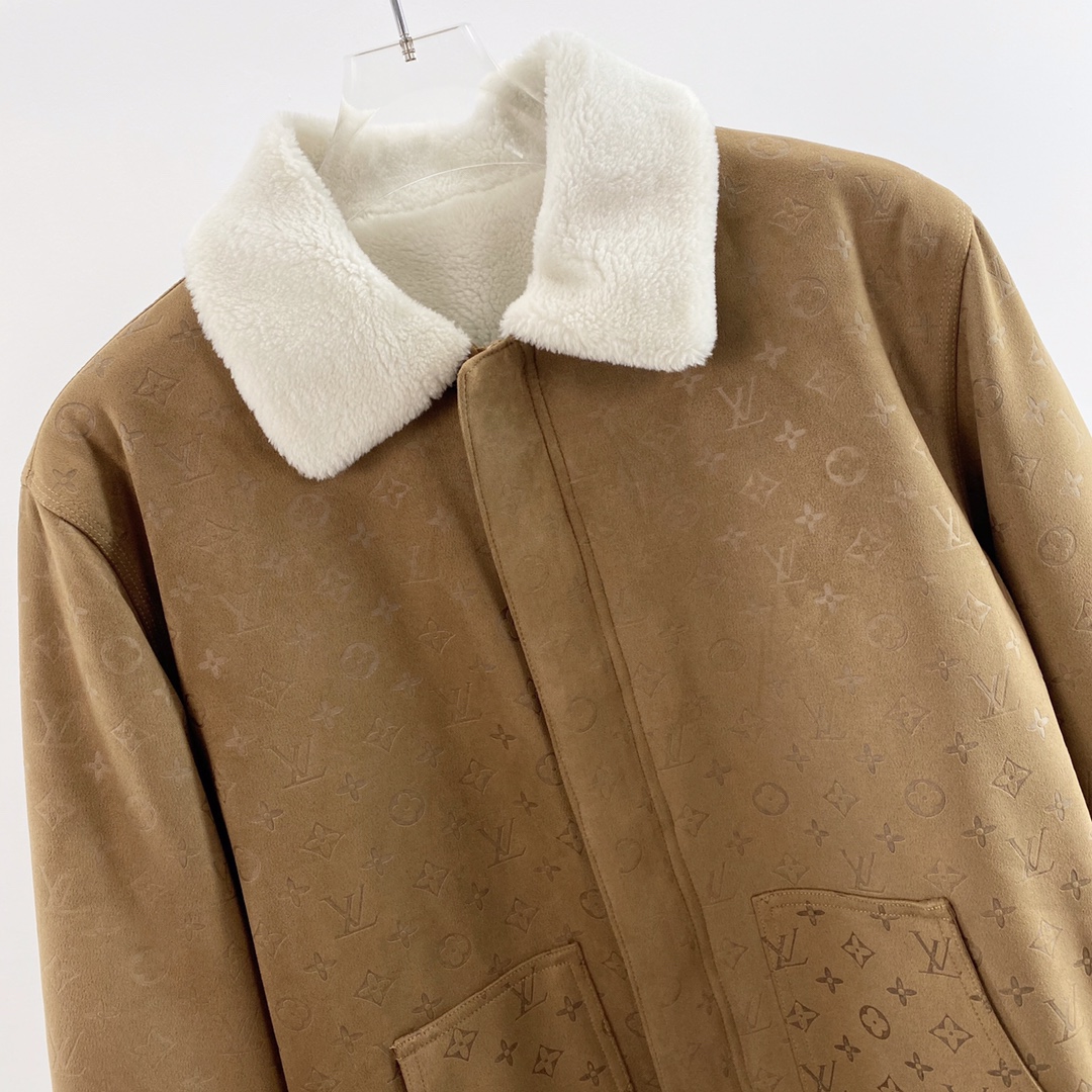 Louis Vuitton Jacket Wool Shearling Aviator