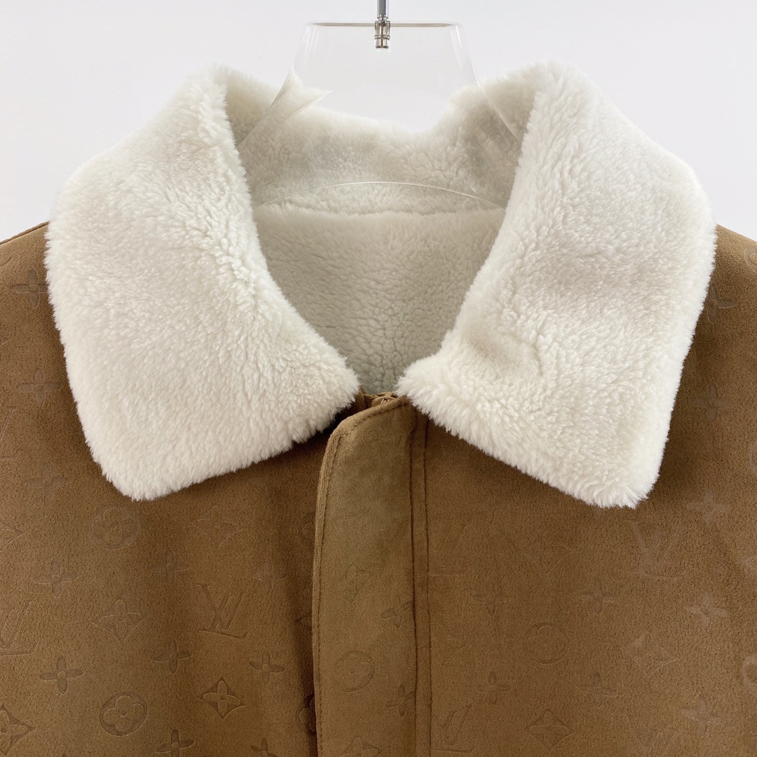 Louis Vuitton Jacket Wool Shearling Aviator