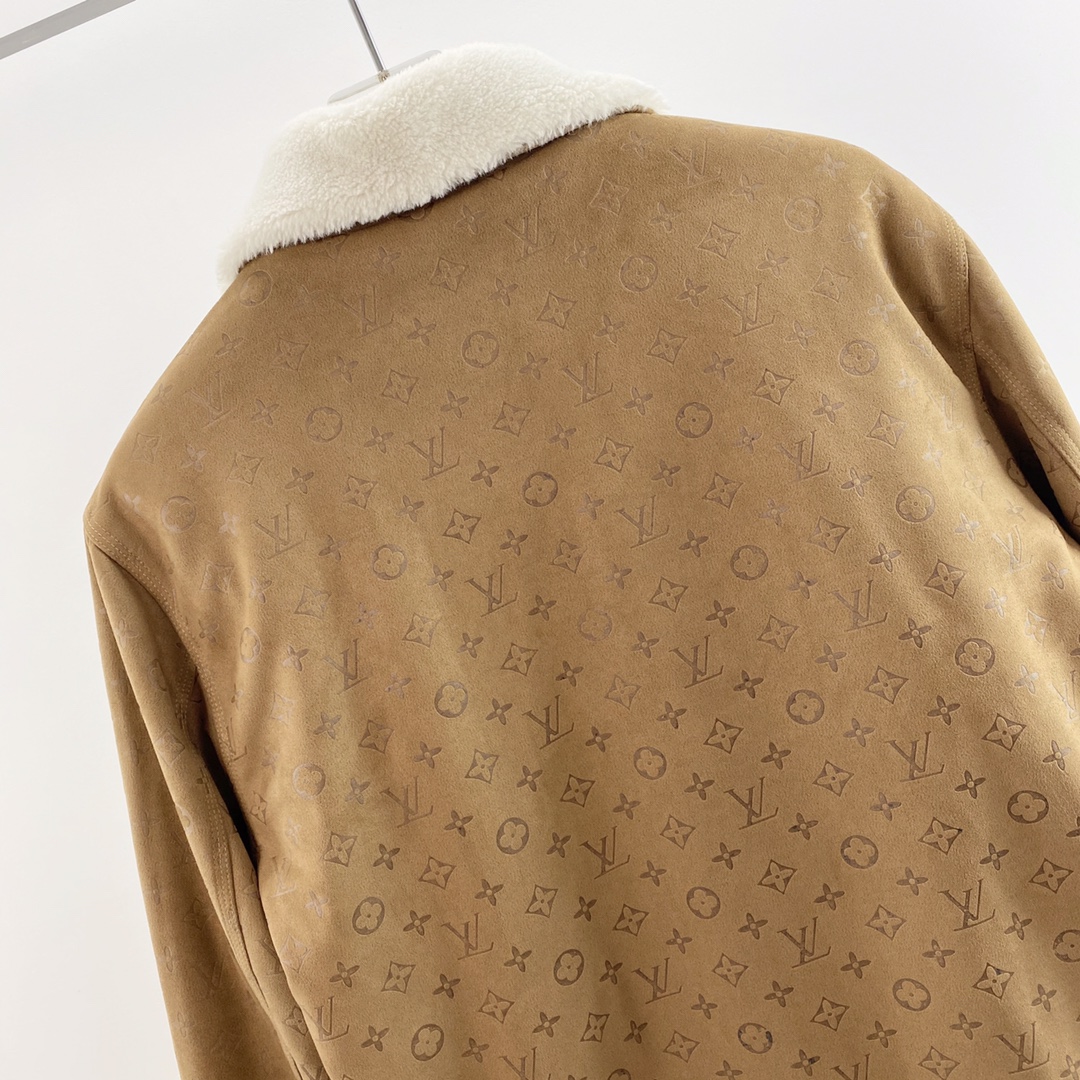 Louis Vuitton Jacket Wool Shearling Aviator