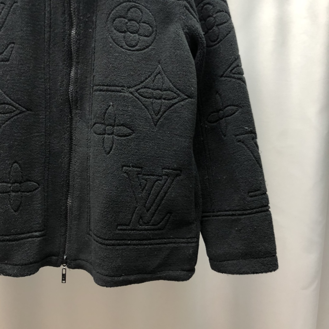 Louis Vuitton Jacket Monogram Wool in Black