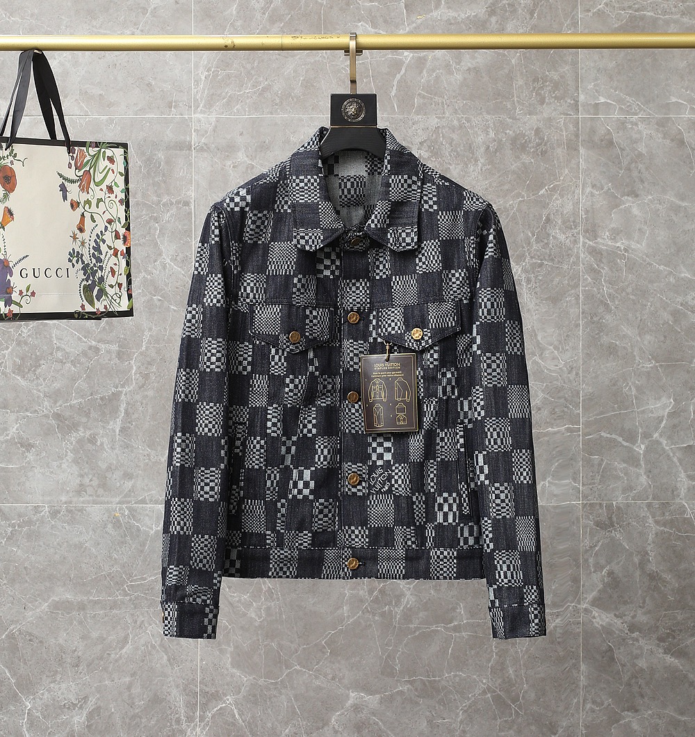 Louis Vuitton Jacket Distorted Damier Denim