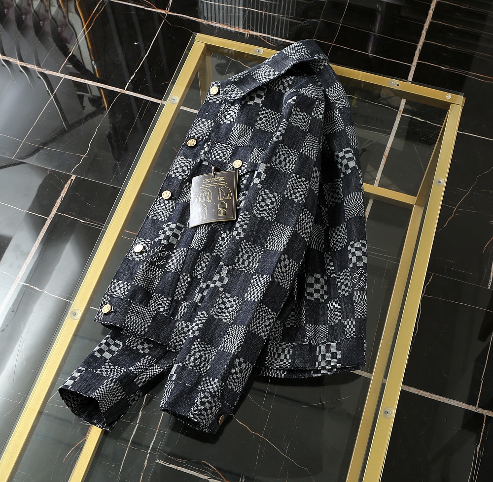 Louis Vuitton Jacket Distorted Damier Denim