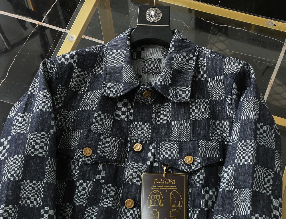 Louis Vuitton Jacket Distorted Damier Denim