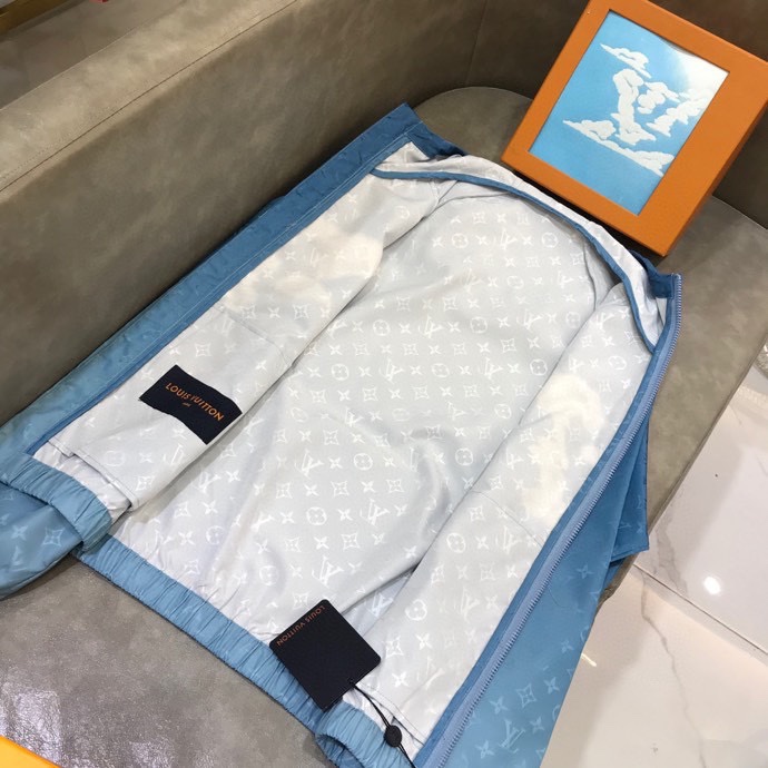 Louis Vuitton Hoodie Print in Blue