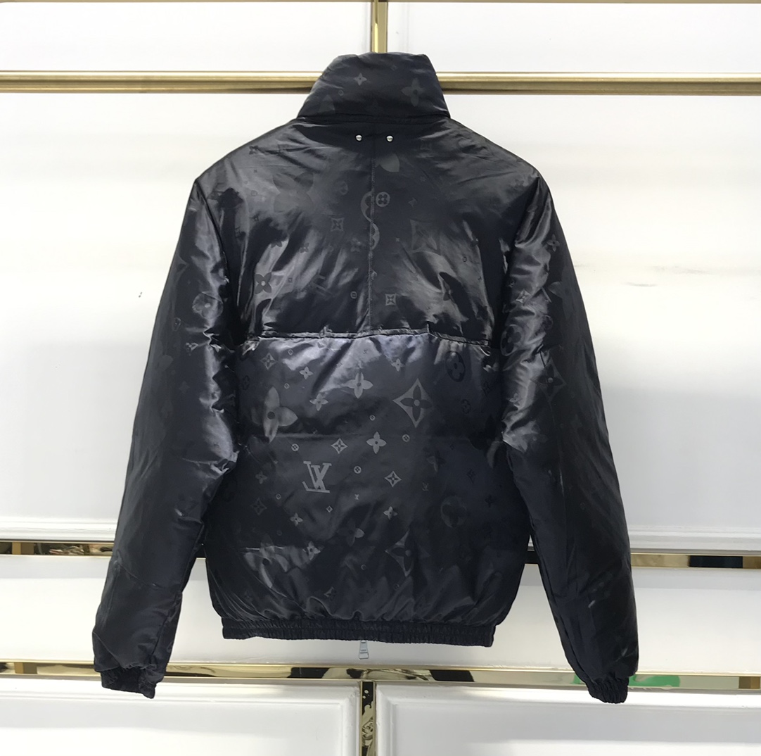 Louis Vuitton Down Jacket Puffer Cotton in Black