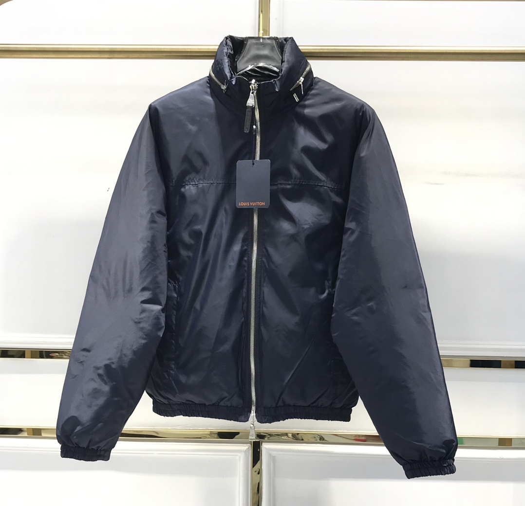 Louis Vuitton Down Jacket Puffer Cotton in Black