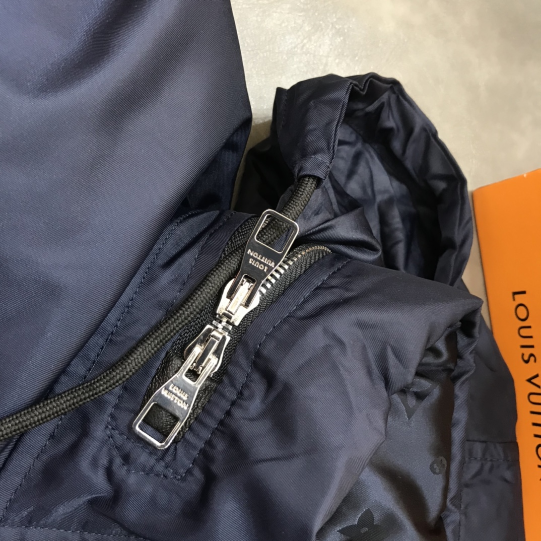 Louis Vuitton Down Jacket Puffer Cotton in Black