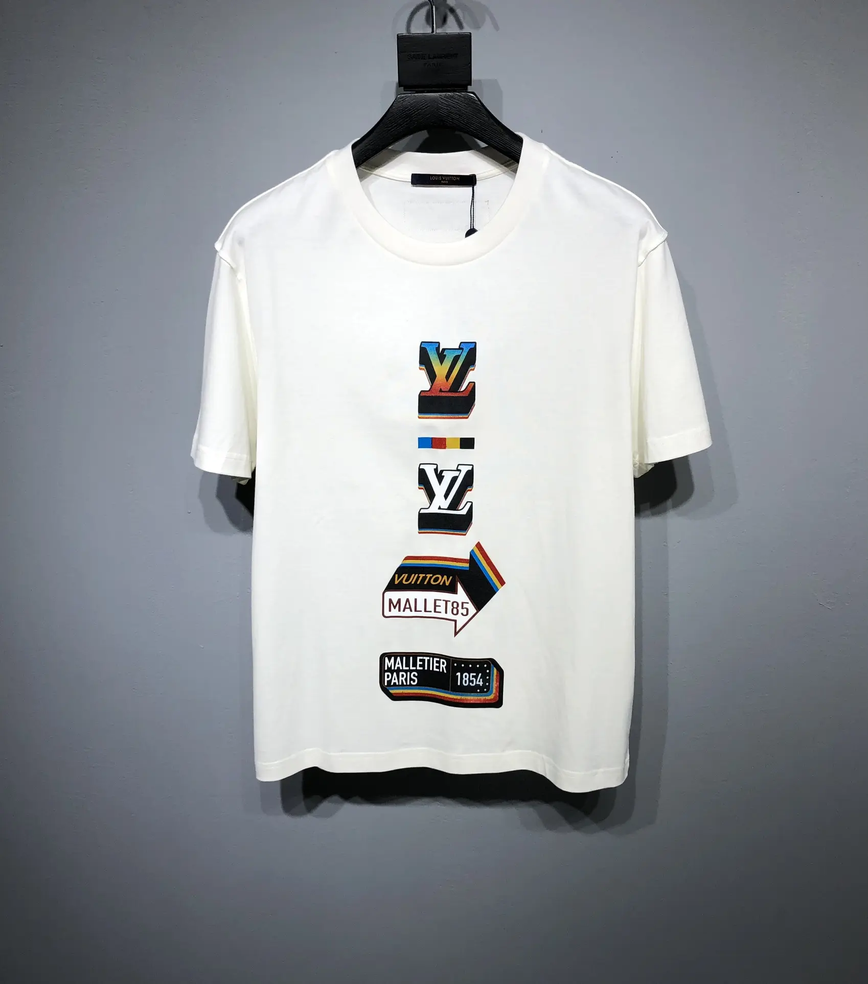 LOUIS VUITTON 2022 rainbow logo printing T-shirt
