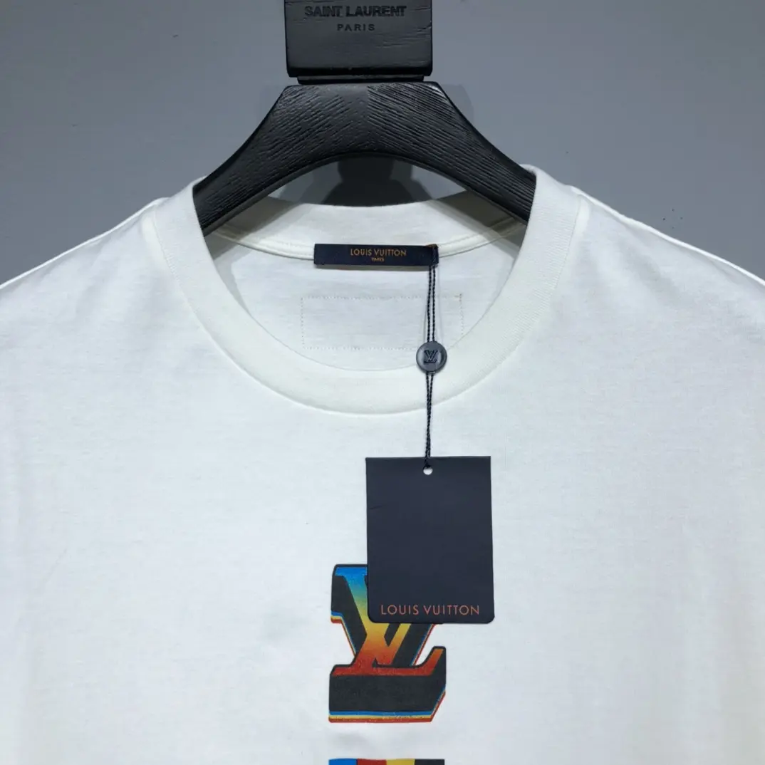 LOUIS VUITTON 2022 rainbow logo printing T-shirt