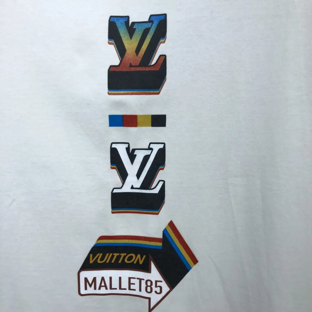 LOUIS VUITTON 2022 rainbow logo printing T-shirt