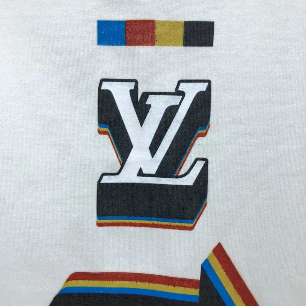 LOUIS VUITTON 2022 rainbow logo printing T-shirt