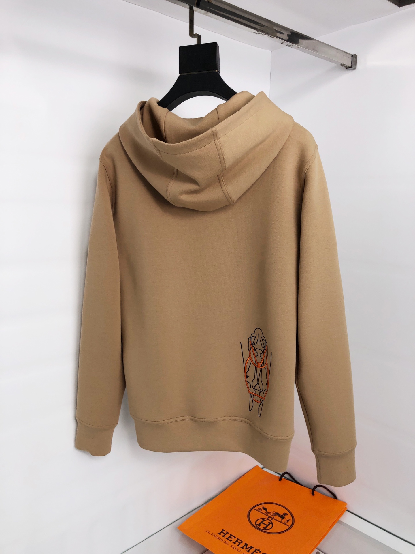 Hermes Hoodie Tete-a-Tete Equestre in Cream