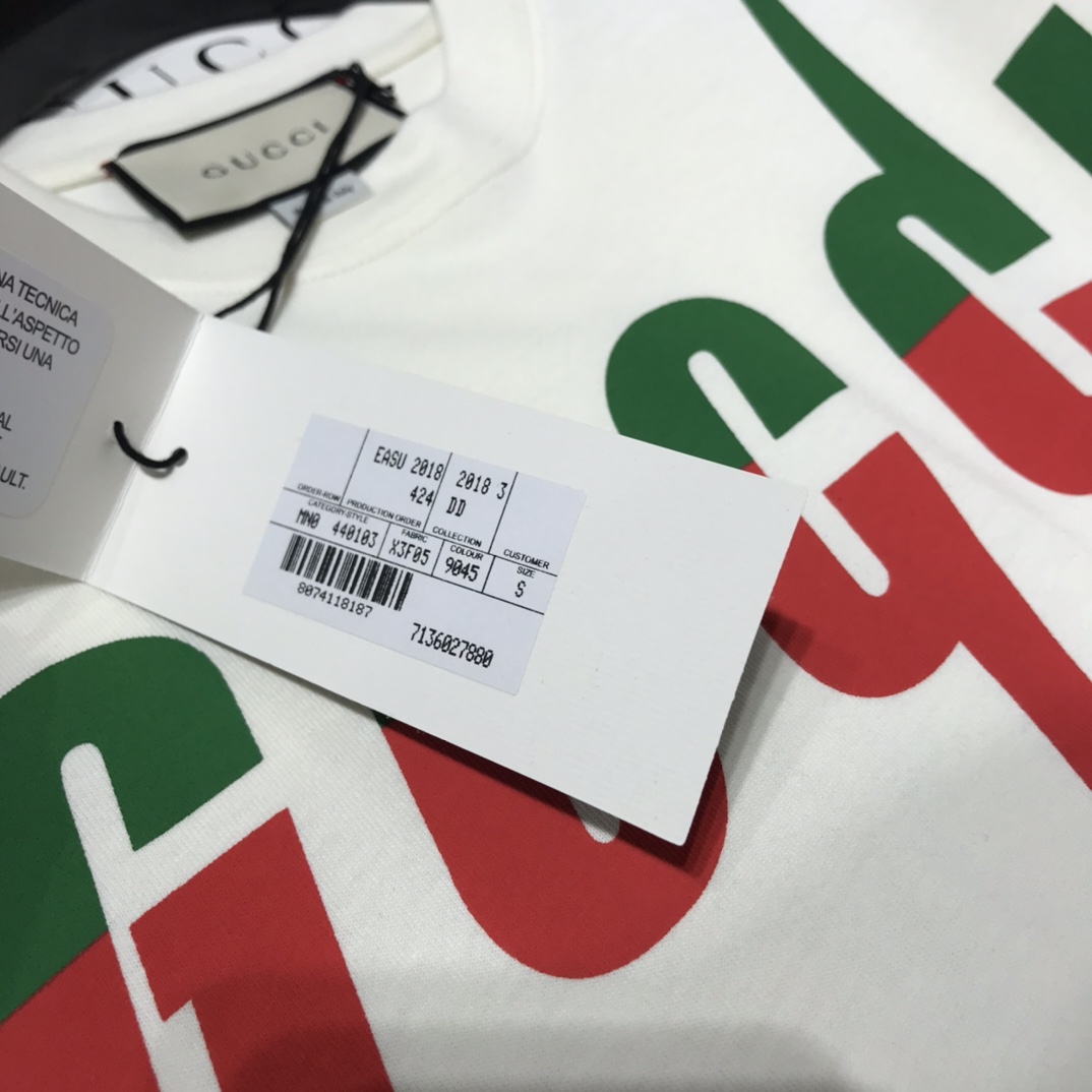 Gucci Printing T-shirt with white
