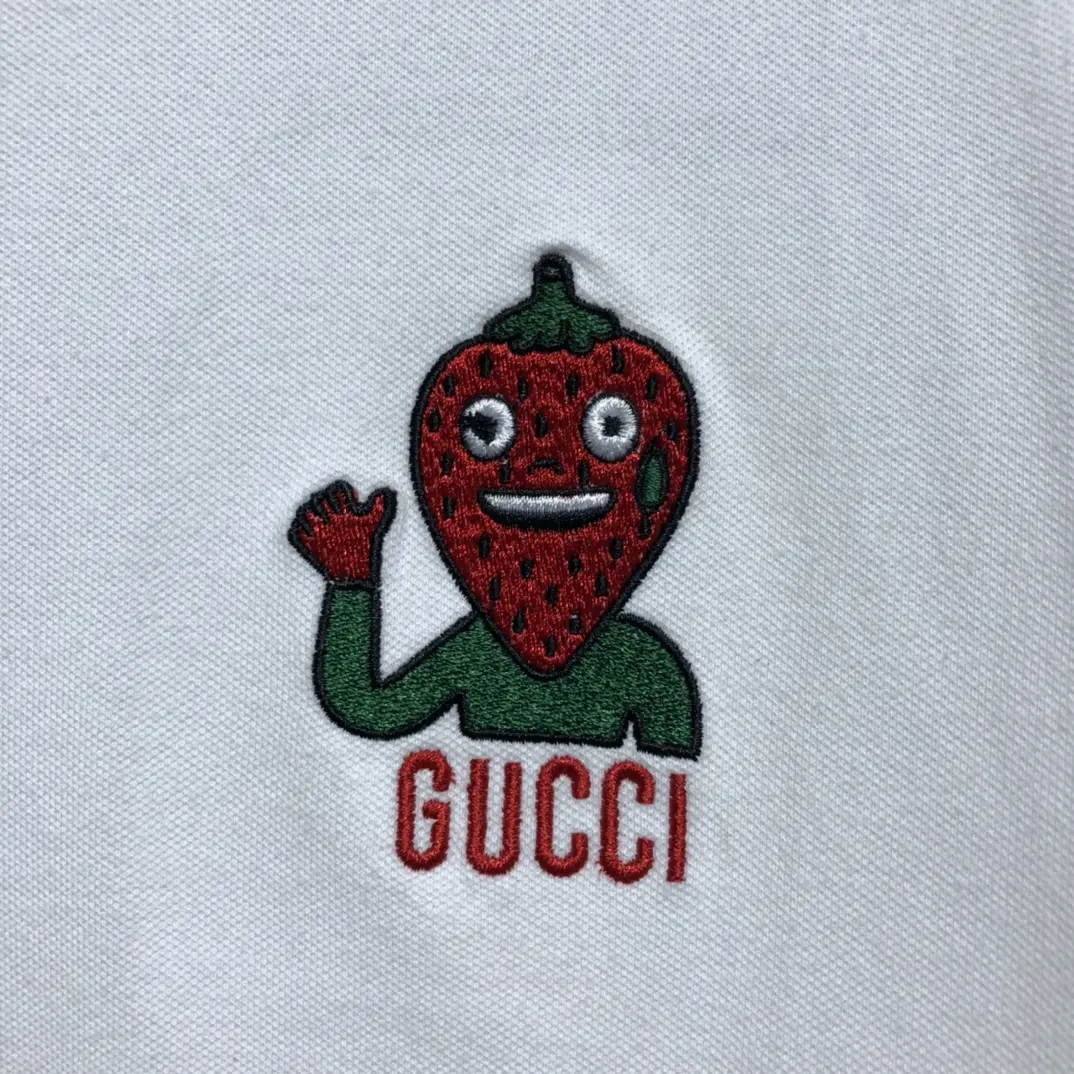 GUCCI Pineapple embroid Polo shirt