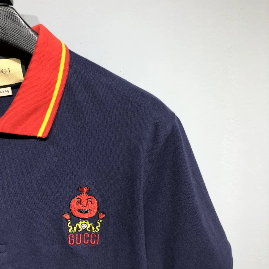 GUCCI new Onion embroidery Polo shirt