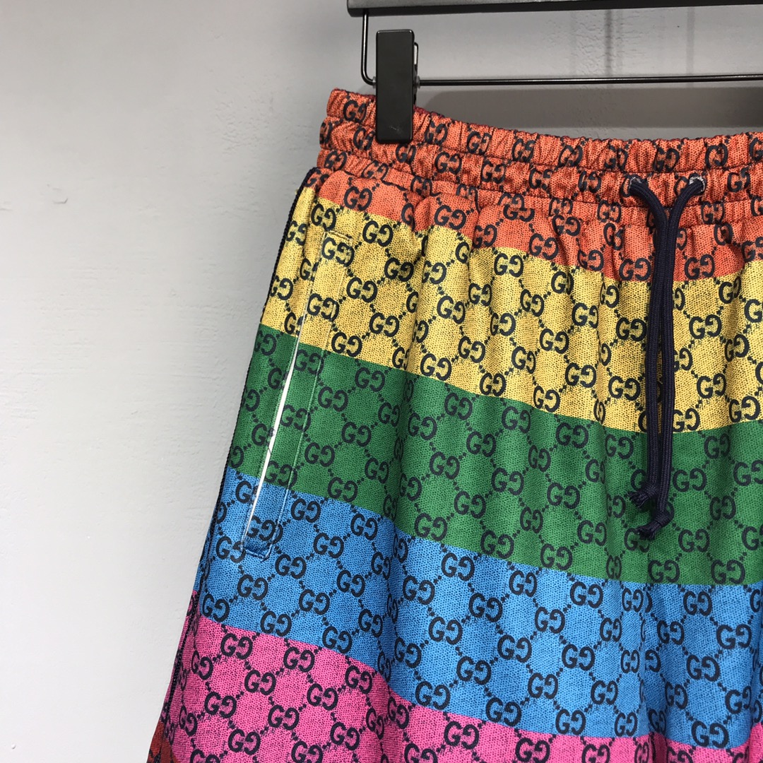 GUCCI double G colorful rainbow shorts
