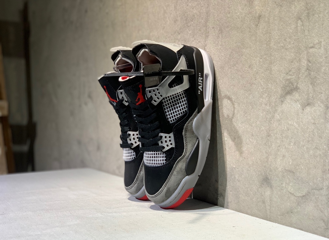 Nike x Off-White Sneaker Air Jordan4 in Black