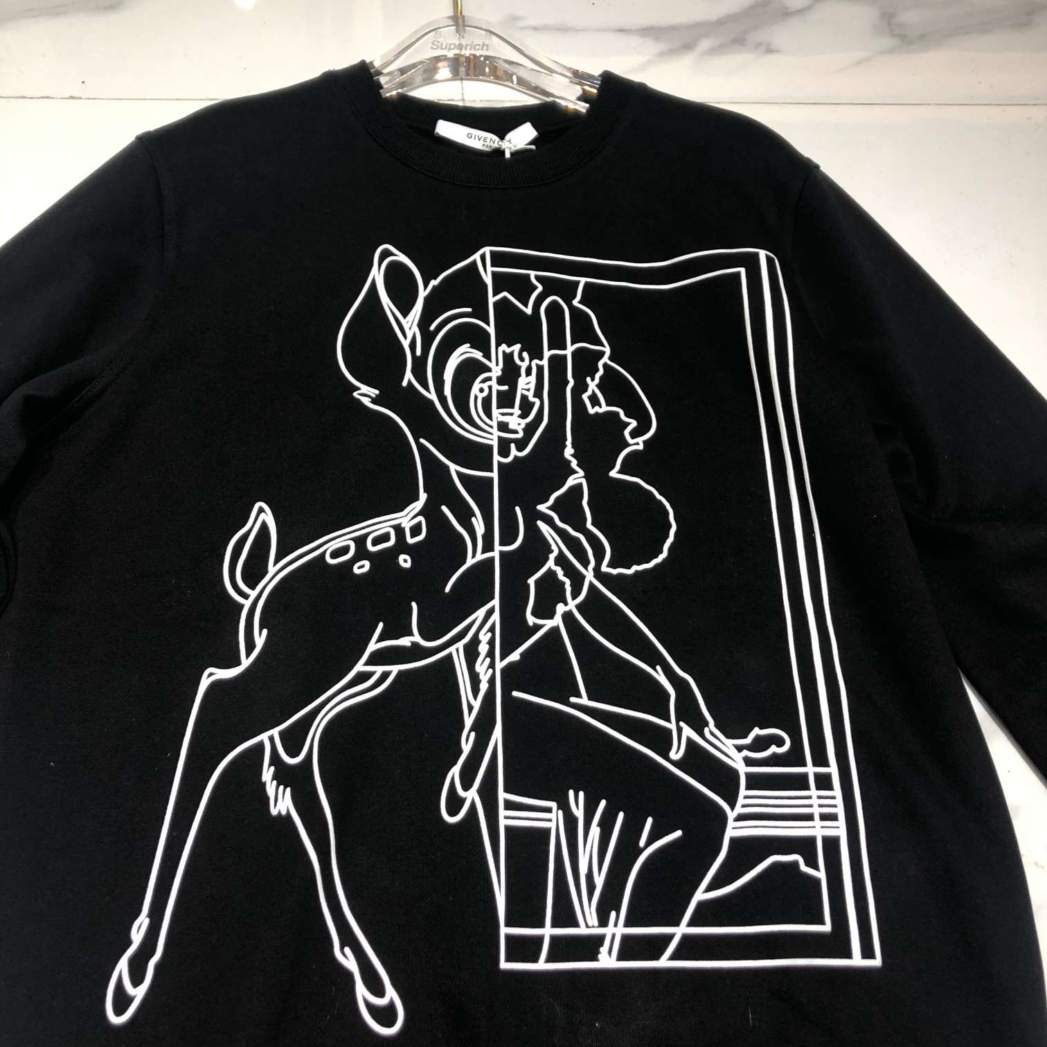 Givenchy Hoodie Rottweiler printed in Black