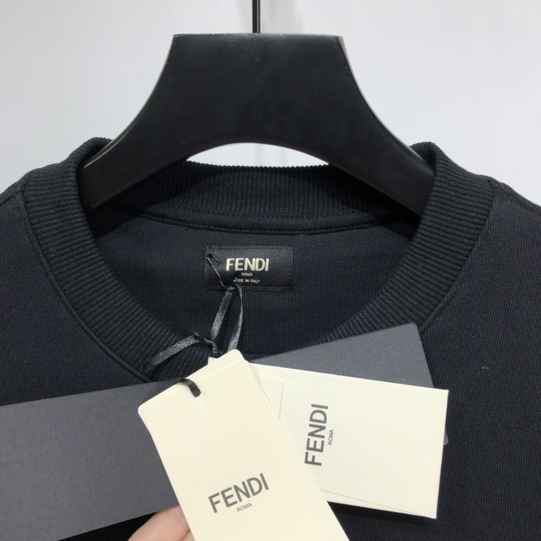 Fendi Sweatshirt Cotton Teddy Bear in Black