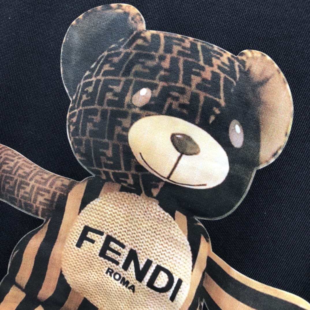 Fendi Sweatshirt Cotton Teddy Bear in Black