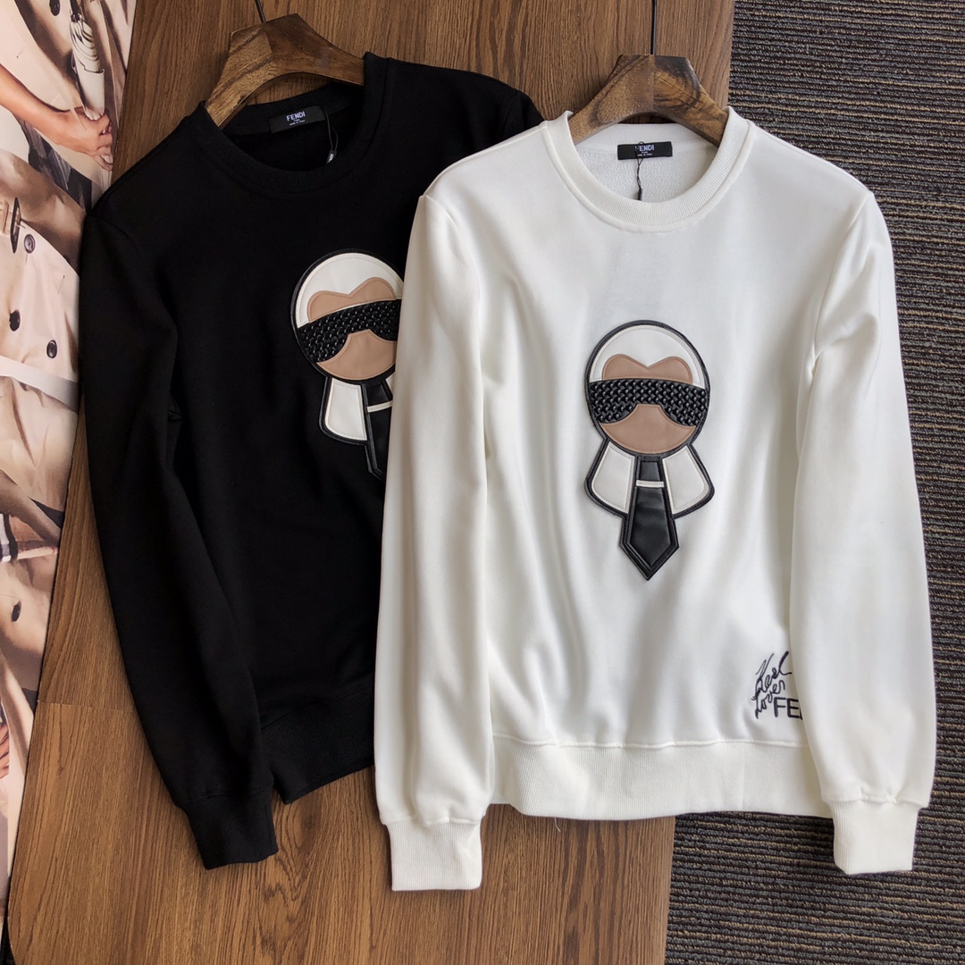 Fendi Sweatshirt Cotton in Black