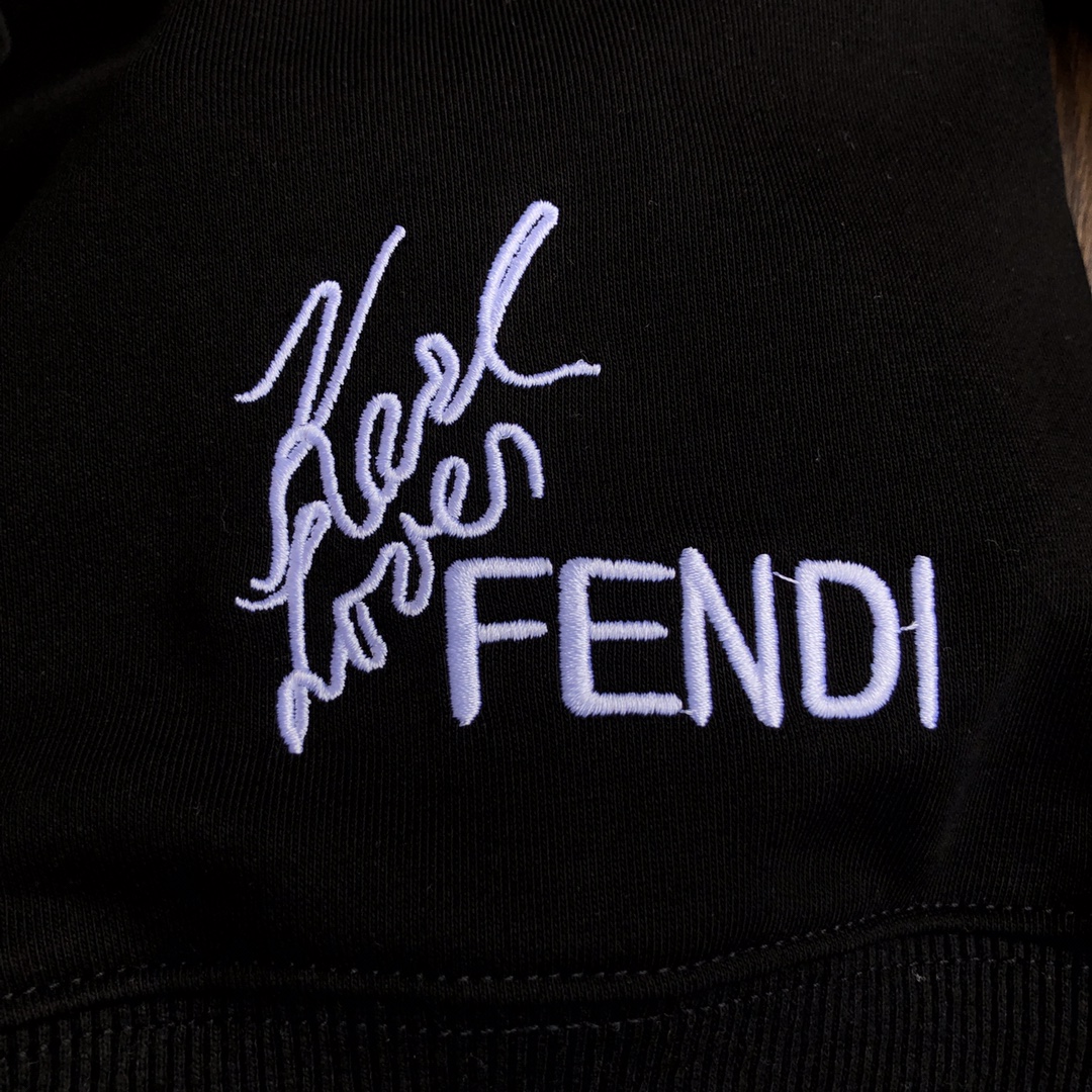 Fendi Sweatshirt Cotton in Black