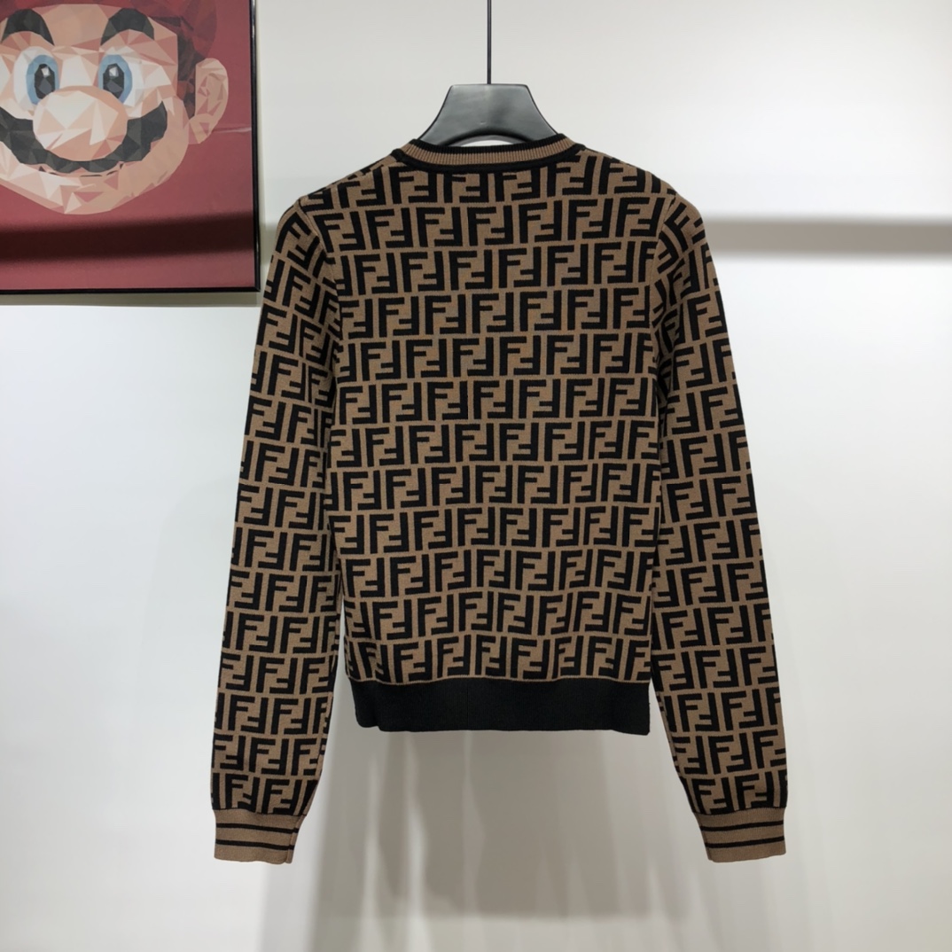 Fendi Sweatshirt Beige cotton in Brown