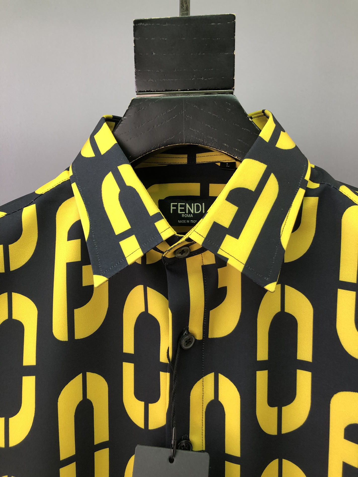 Fendi Shirt Linen Shirt in Yellow