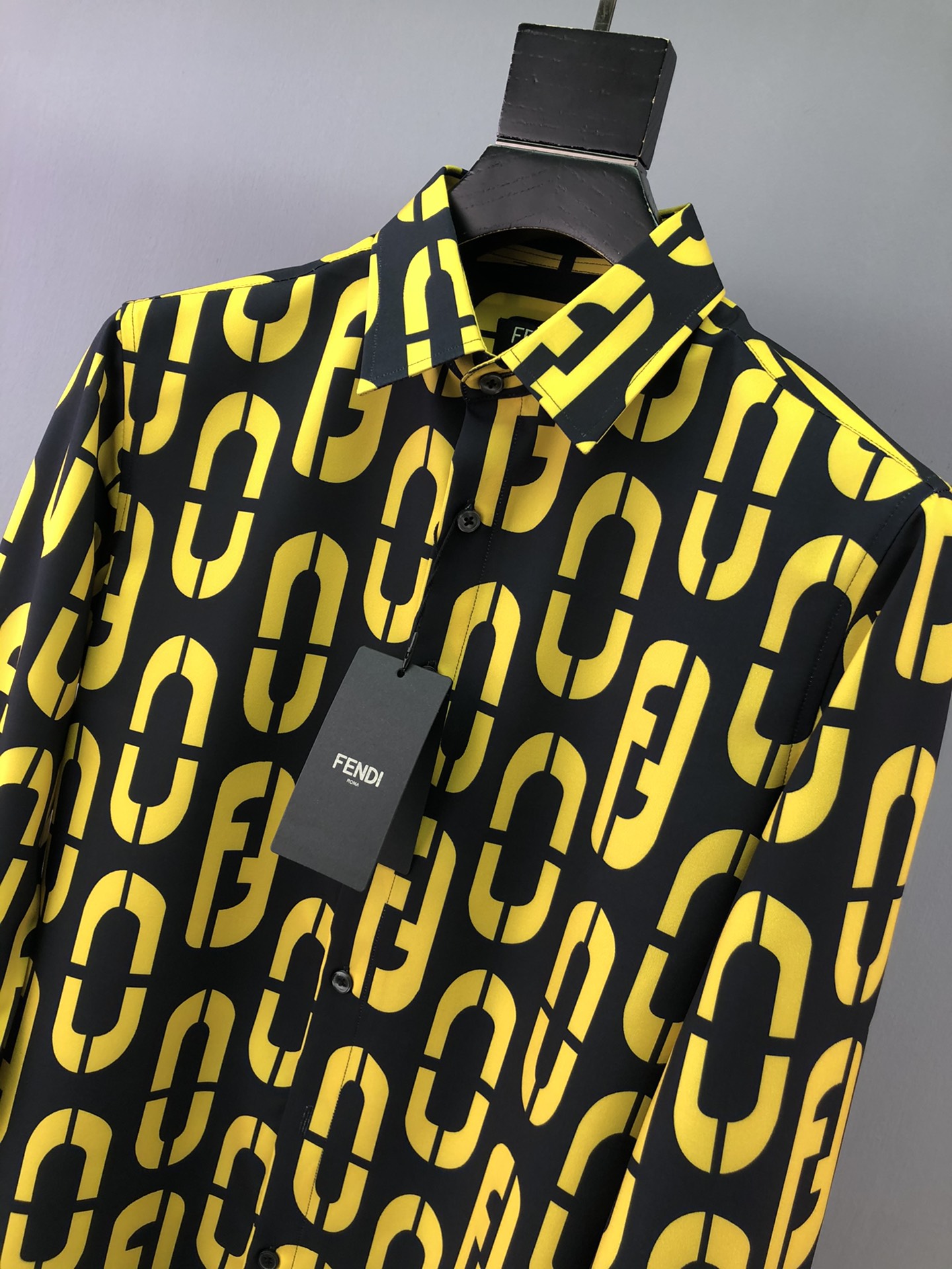 Fendi Shirt Linen Shirt in Yellow