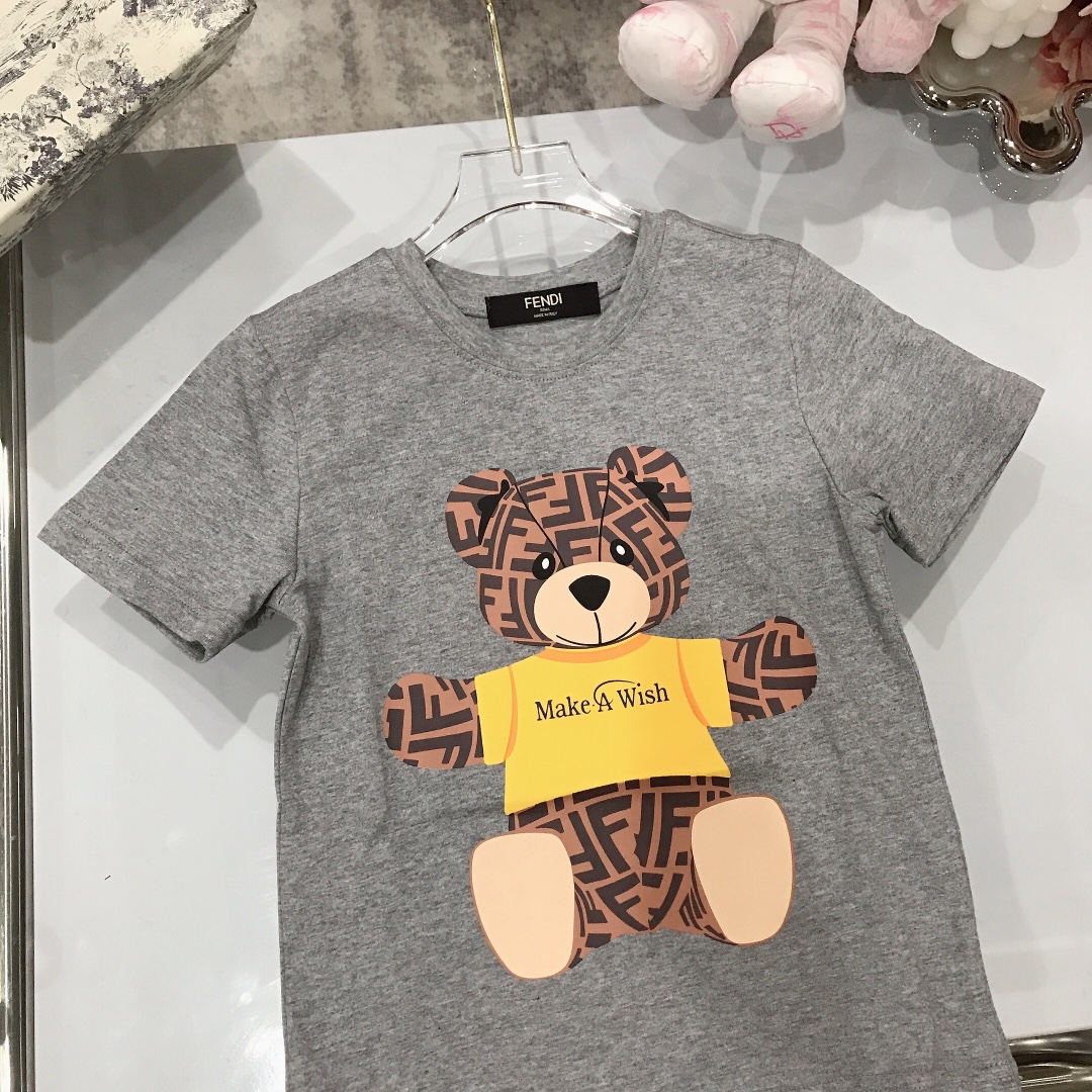 Fendi New Bear Print T-shirt for Children