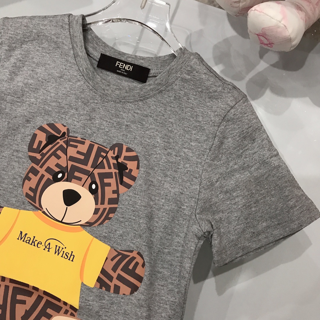 Fendi New Bear Print T-shirt for Children