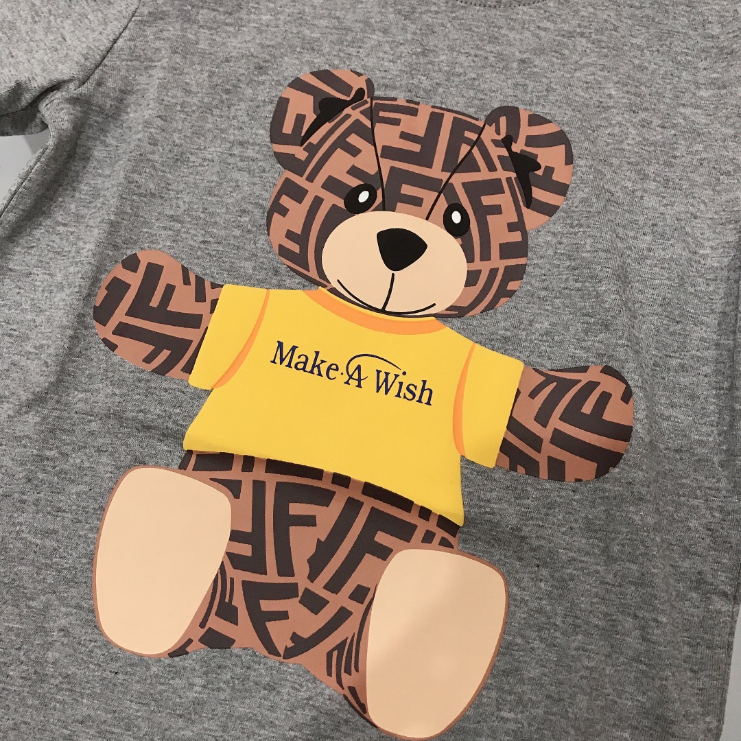 Fendi New Bear Print T-shirt for Children