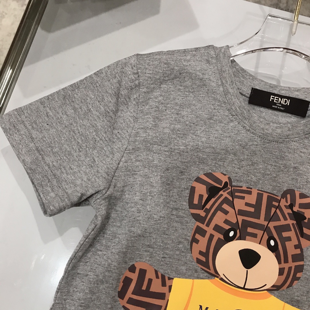 Fendi New Bear Print T-shirt for Children