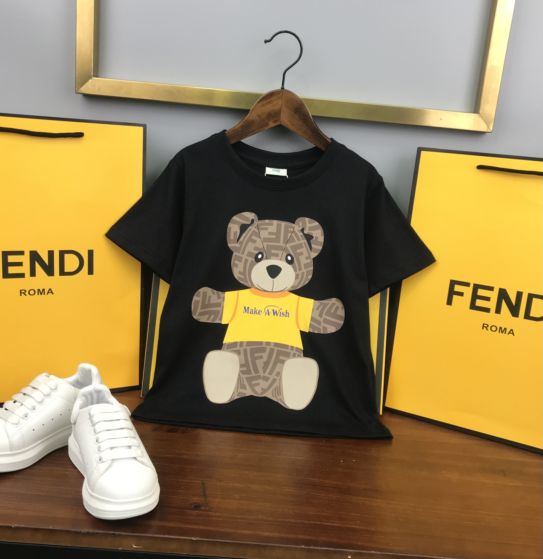 Fendi New Bear Print Children T-shirt