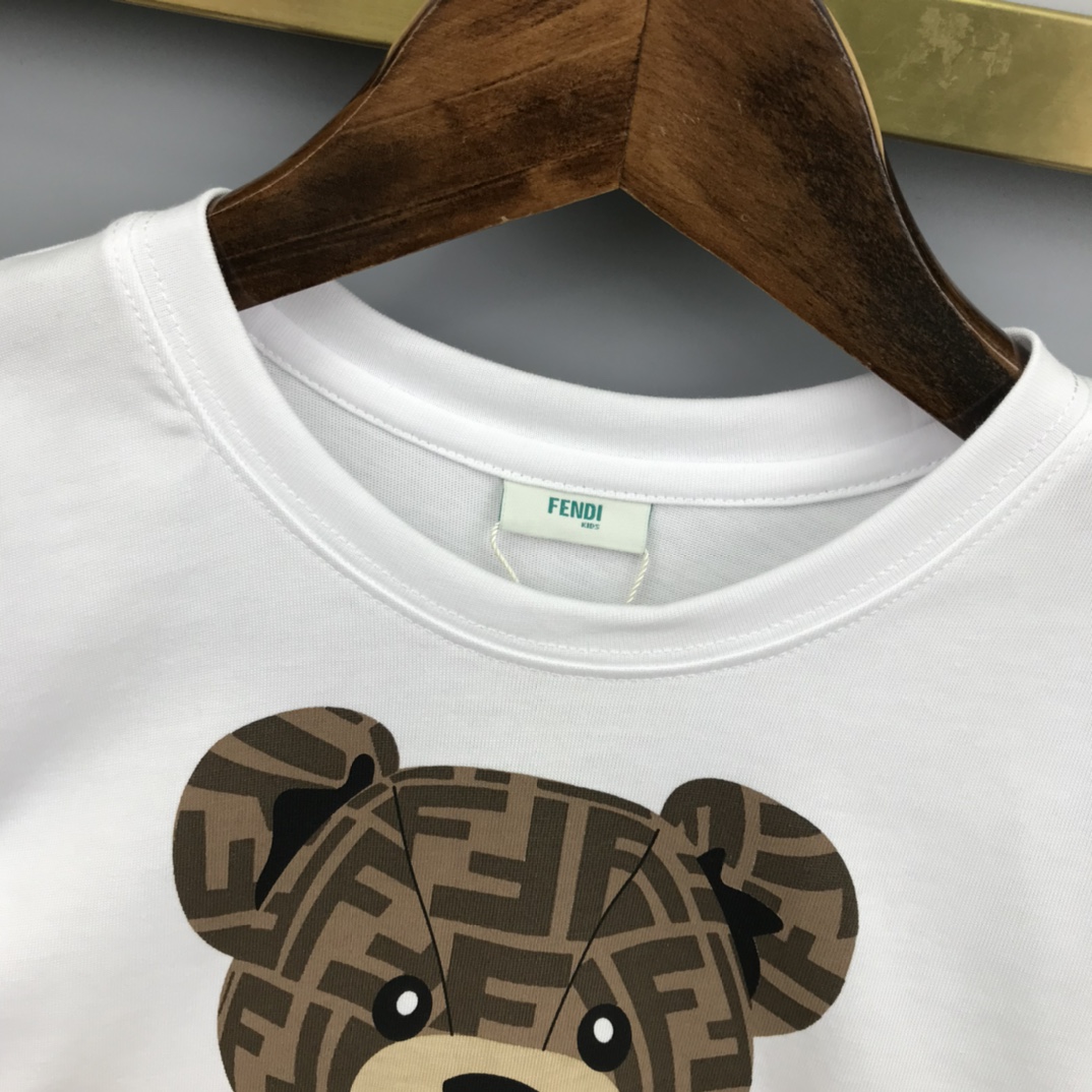 Fendi New Bear Print Children T-shirt