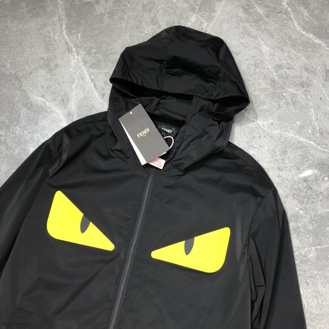 Fendi Jacket tech satin in Black