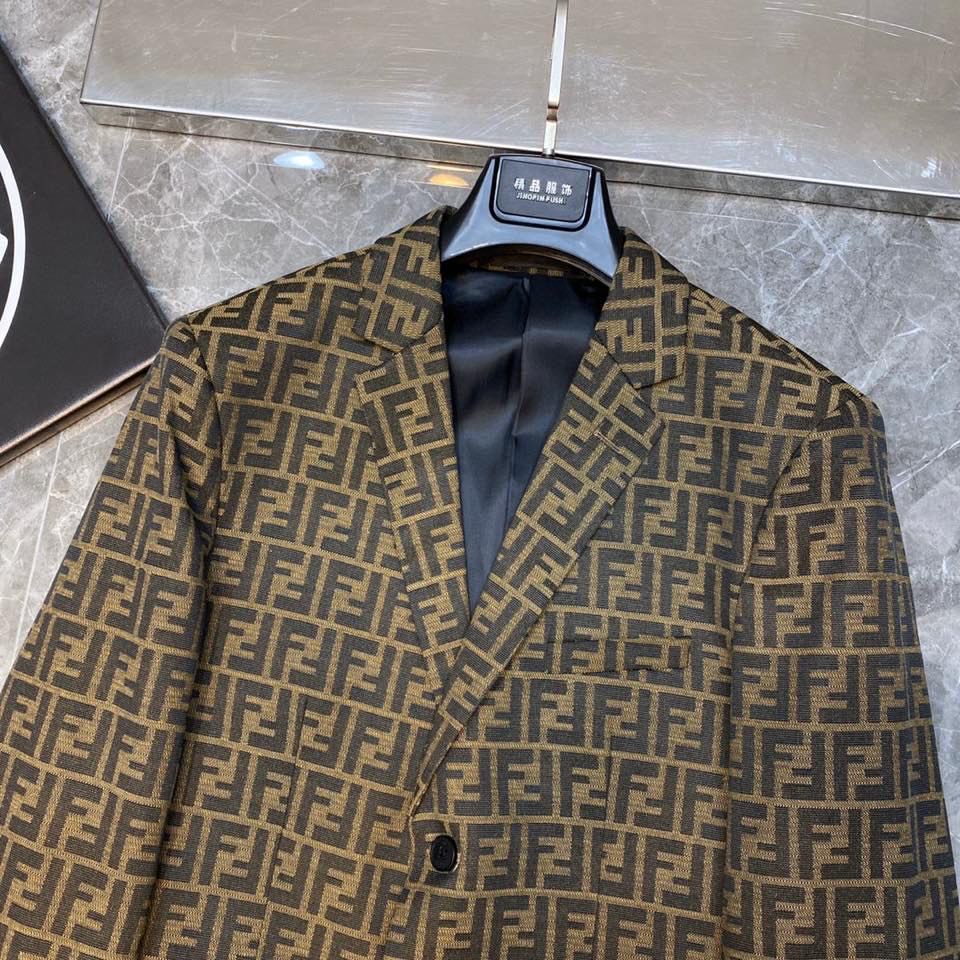 Fendi Jacket fabric blazer in Brown