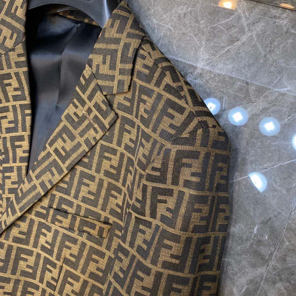 Fendi Jacket fabric blazer in Brown