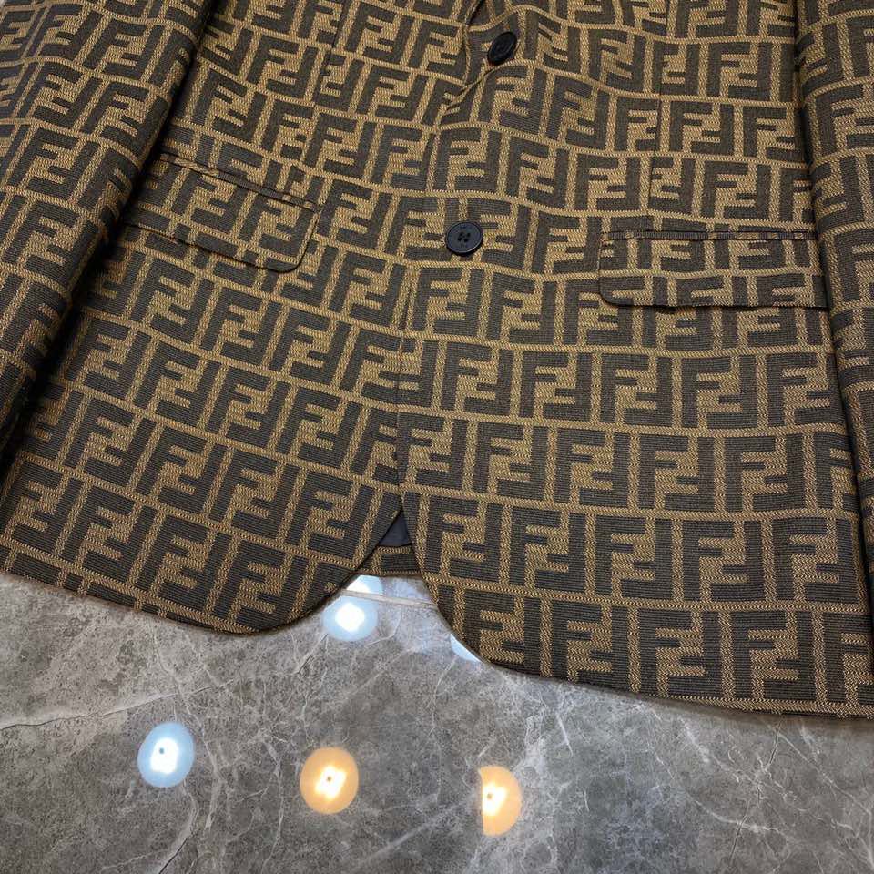 Fendi Jacket fabric blazer in Brown