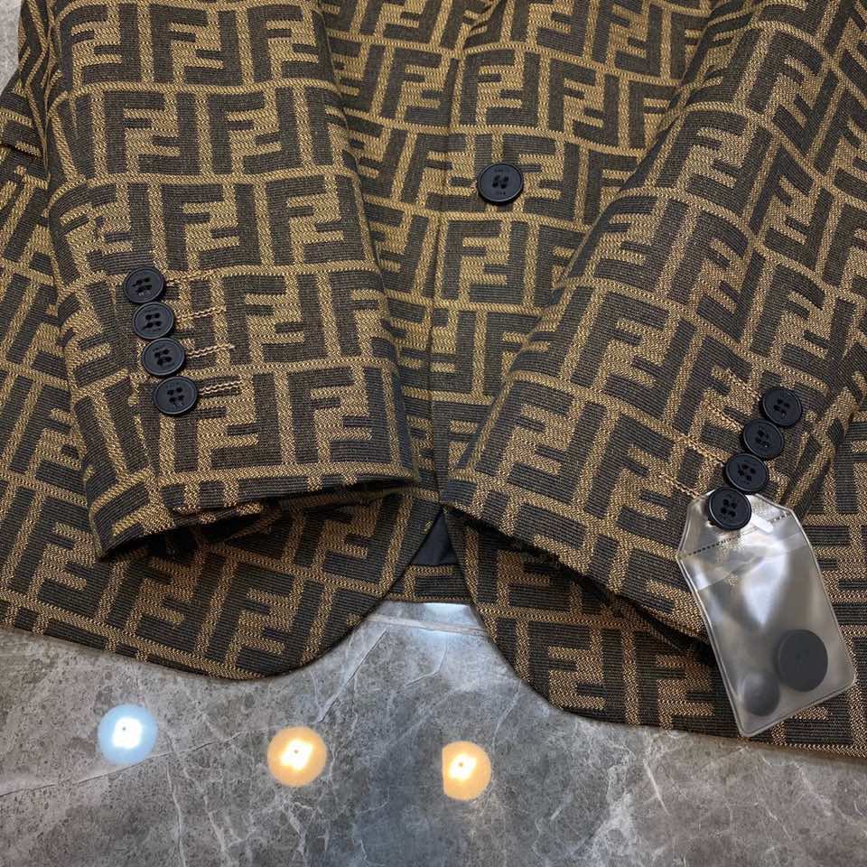 Fendi Jacket fabric blazer in Brown