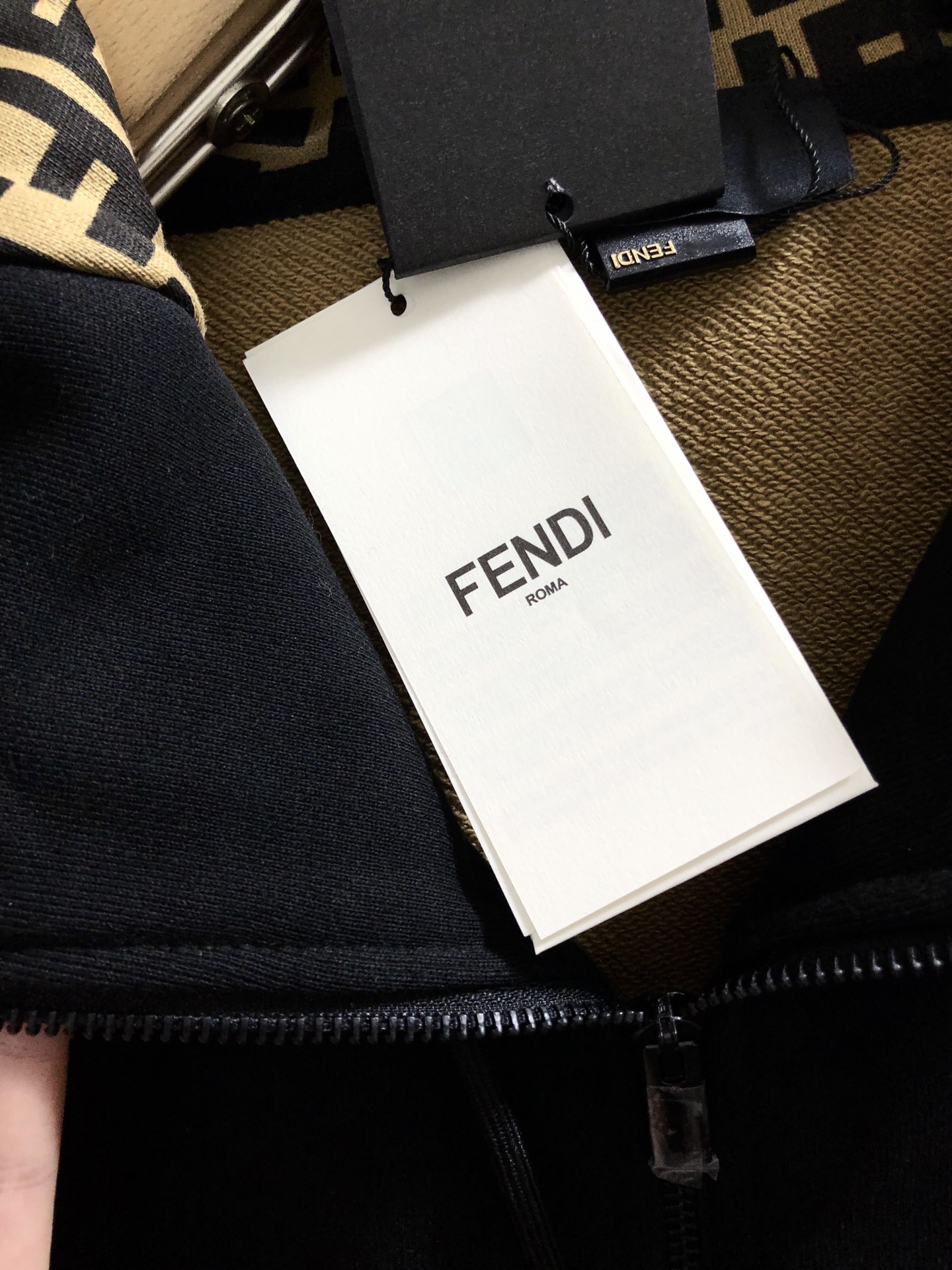 Fendi Jacket Beige gabardine in Brown