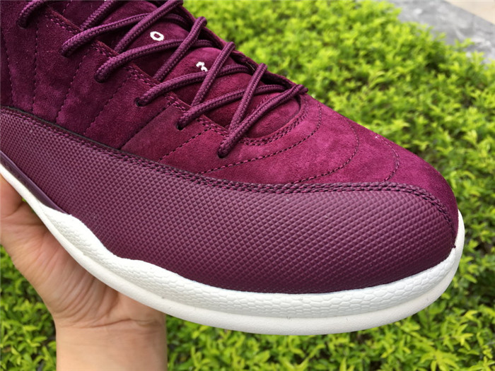 Air Jordan 12 Bordeaux Suede Purple Sneakers 6CABFC1C9D27