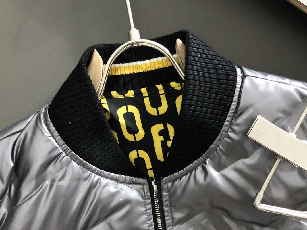 Fendi Down Jacket tech fabric in Sliver