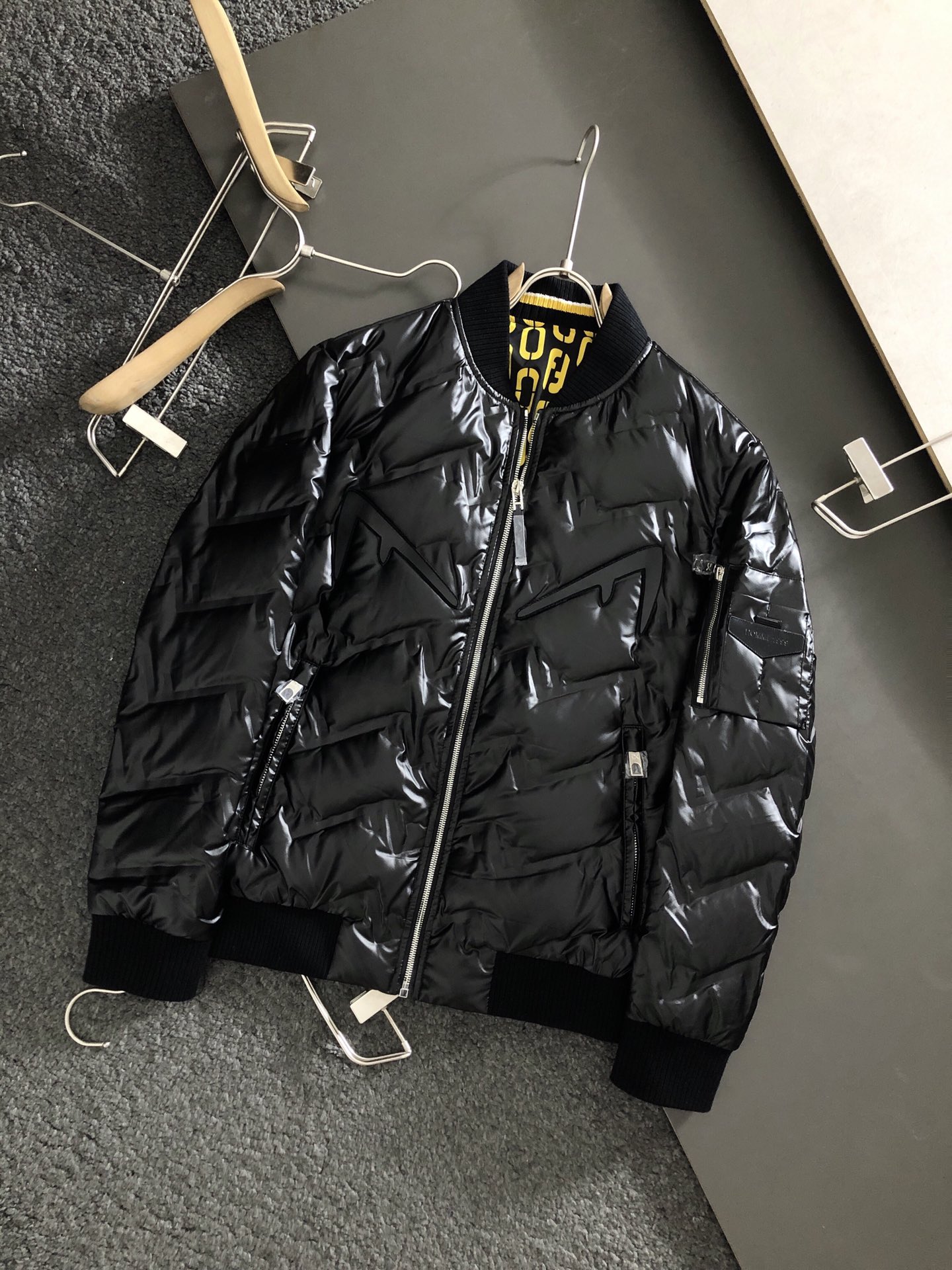 Fendi Down Jacket tech fabric in Sliver