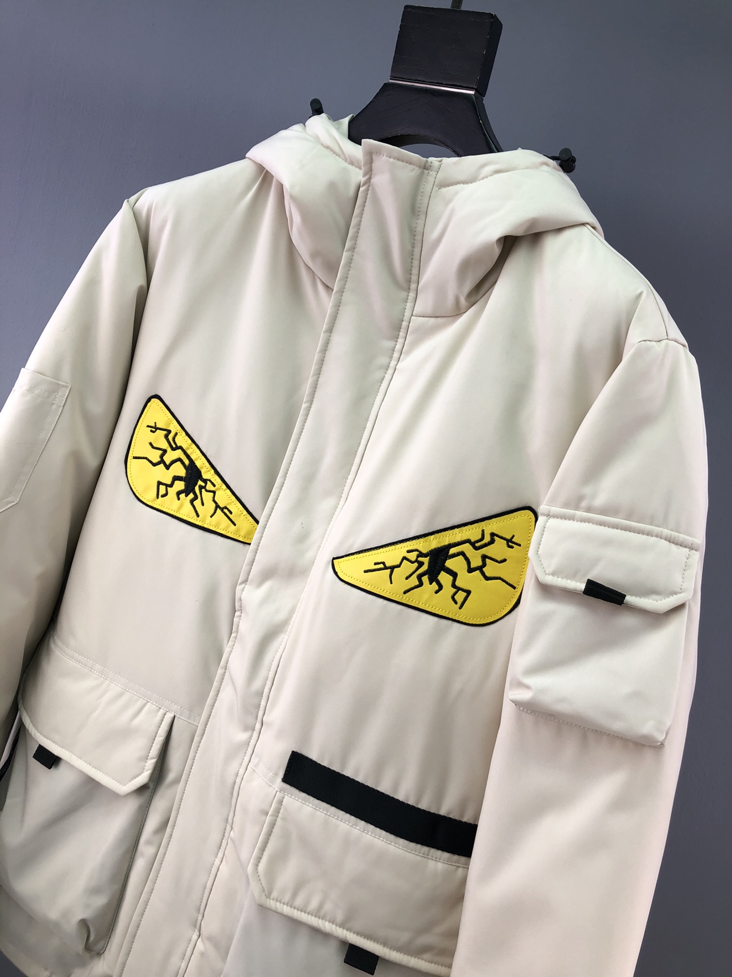 Fendi Down Jacket tech fabric in Cream